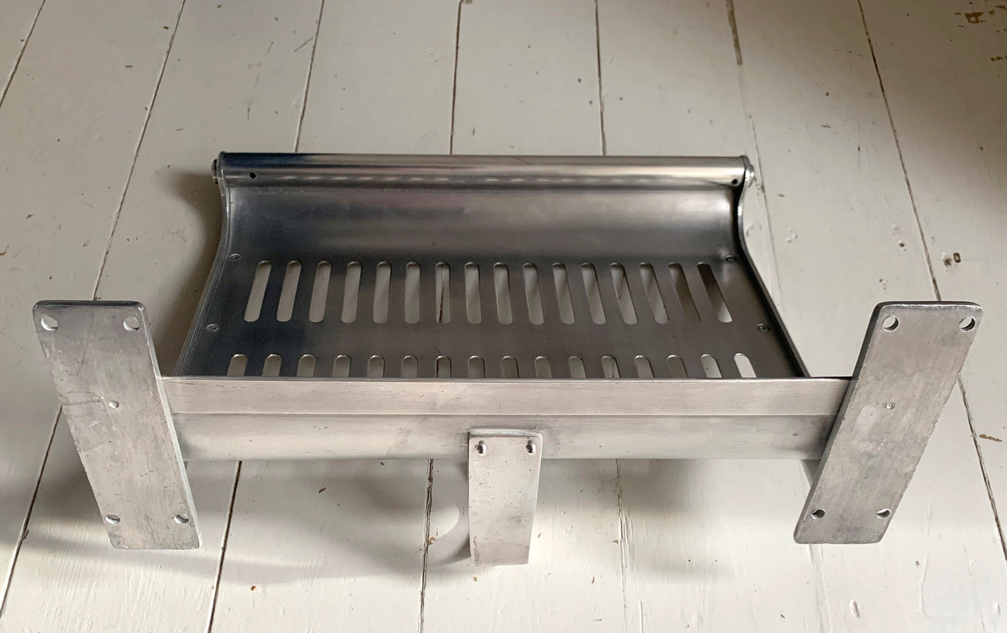 Original Vintage London Underground A-Stock Aluminium Luggage Rack w/ Hook 2/2