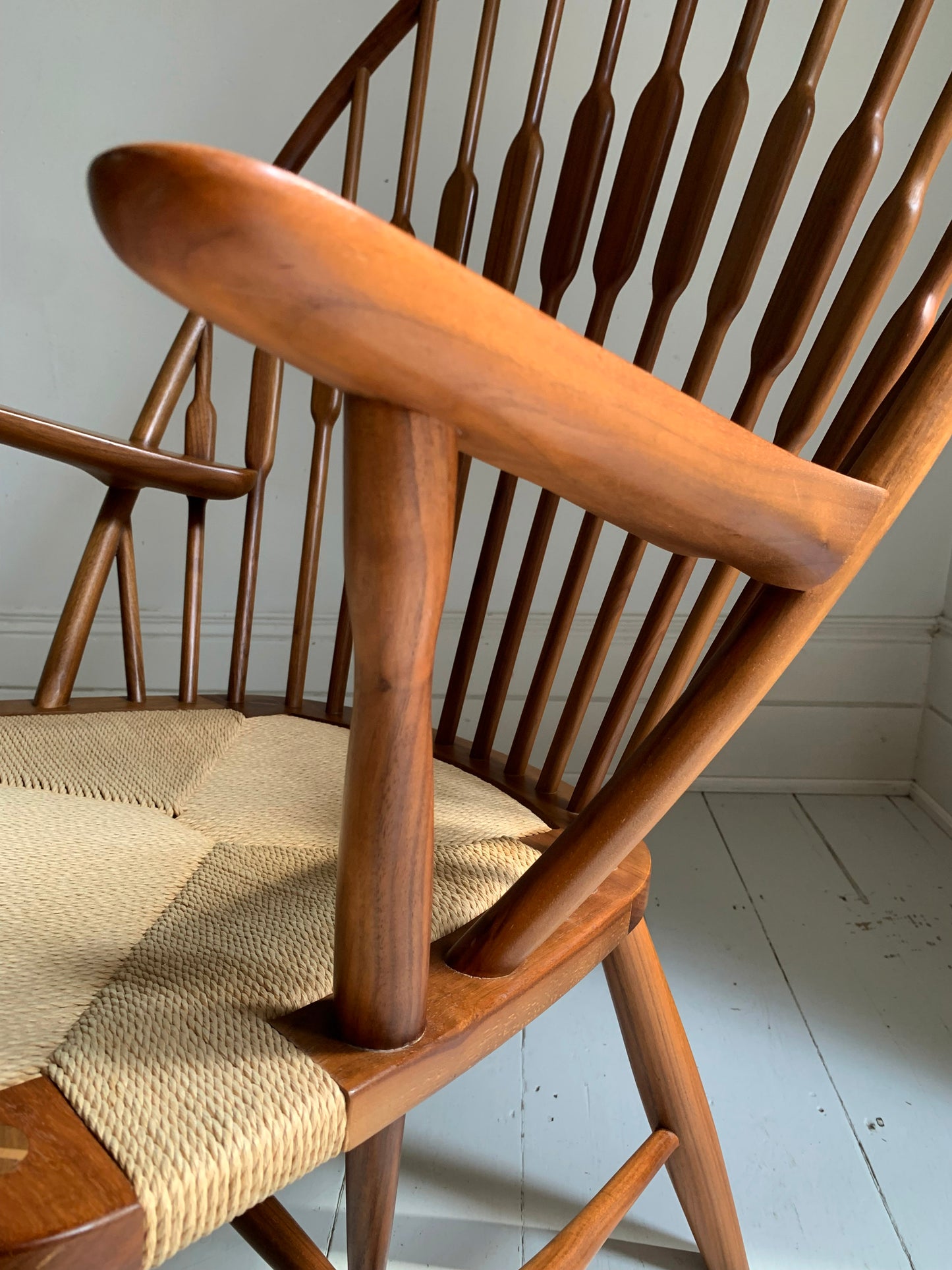 PP 550 Peacock Chair, Timber Frame, Papercord Upholstery, Excellent Condition