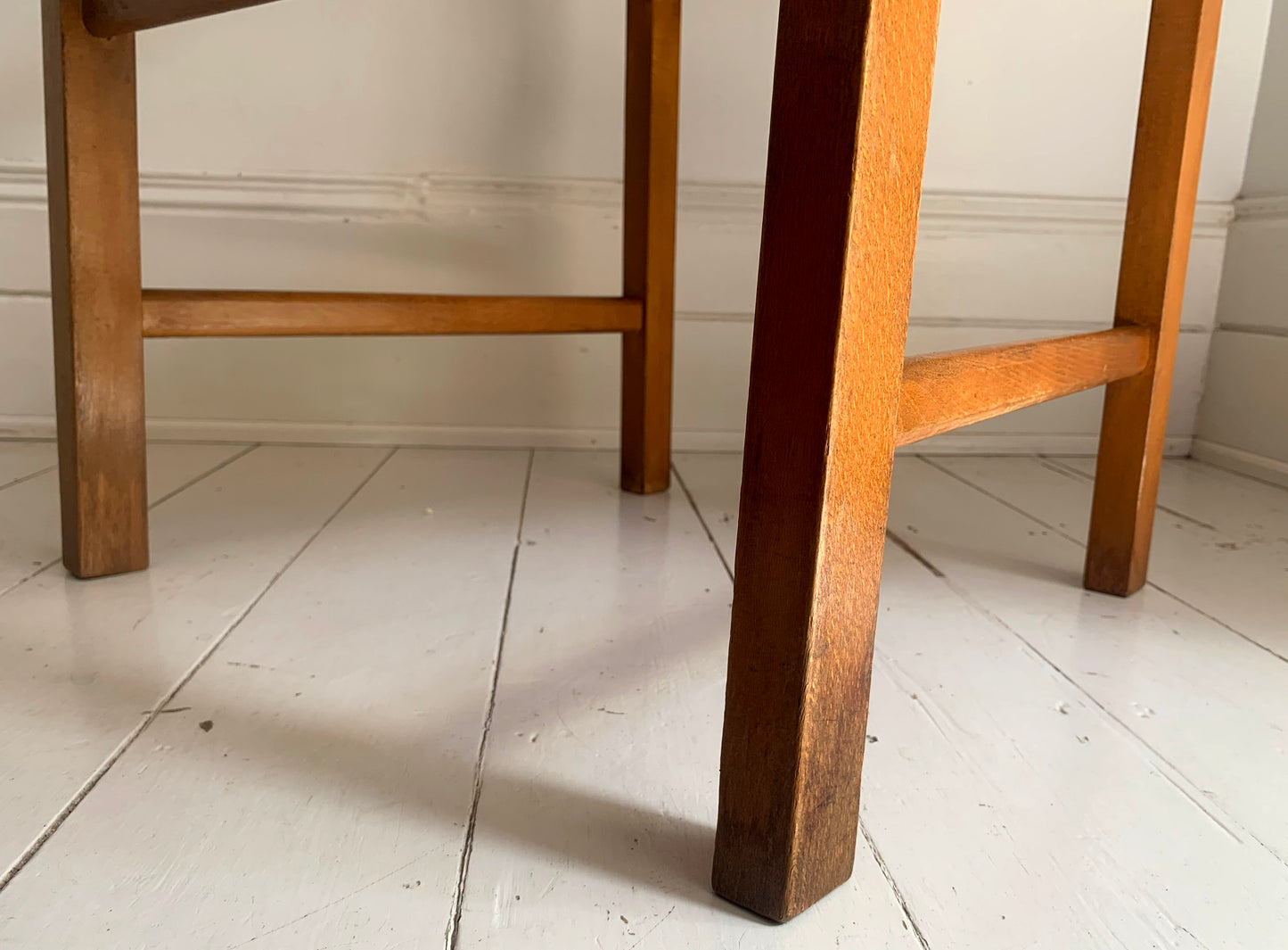 Pair of 1920/30s Horseshoe, Tub Carver Chairs Upholstered in Cognac Vinyl
