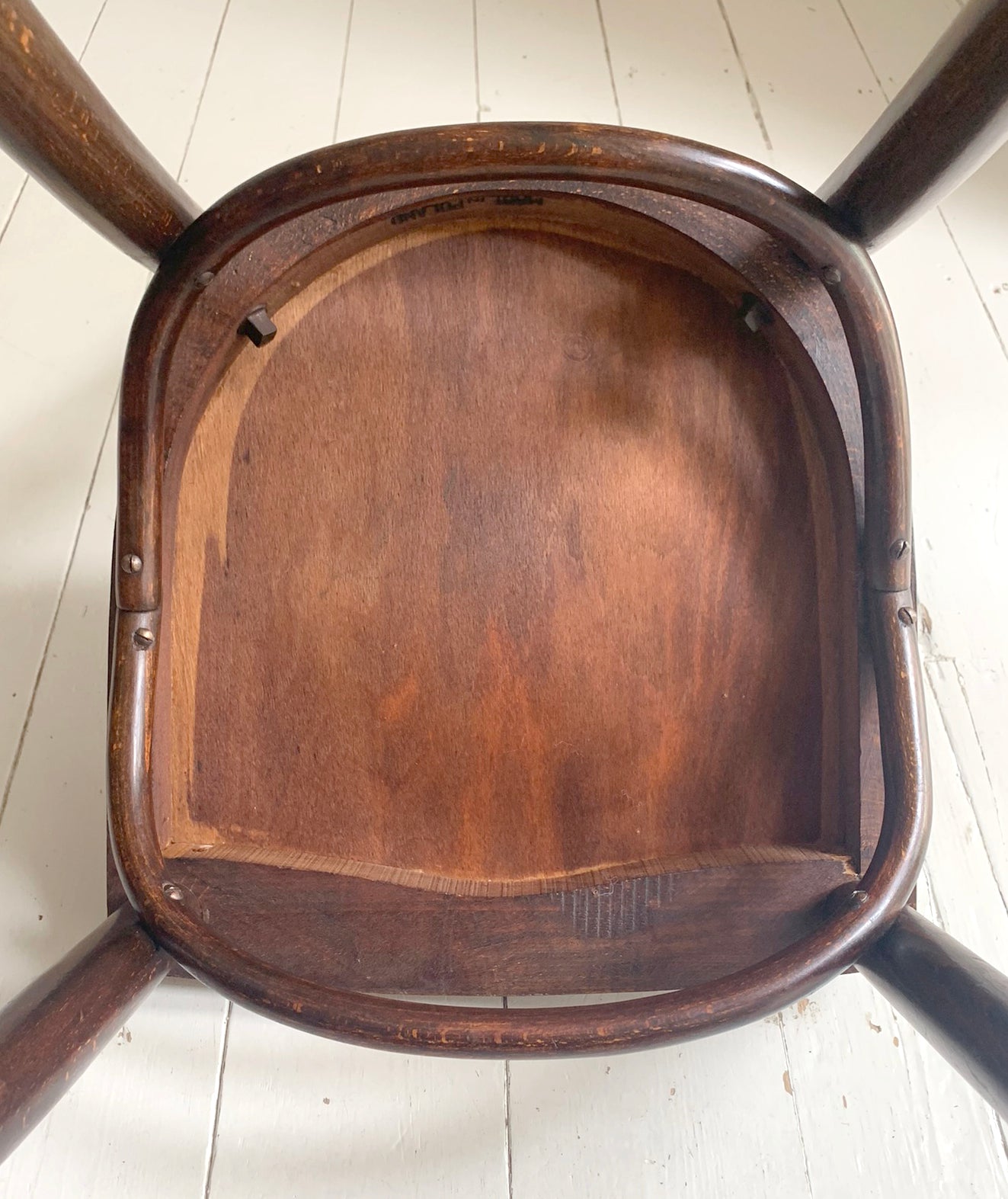 A Pair of Crocodile Embossed Bentwood Cafe / Dining Chairs, a rare find