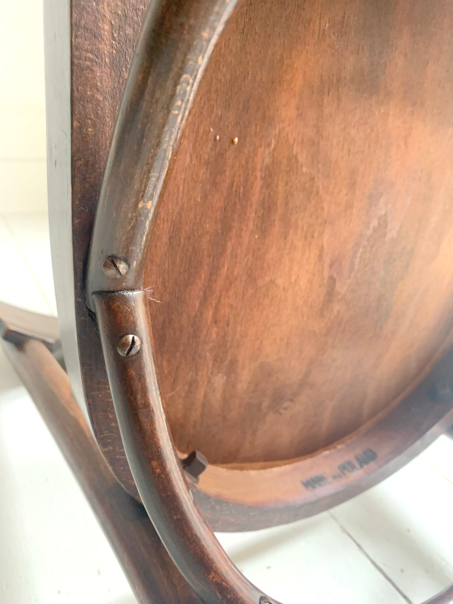 A Pair of Crocodile Embossed Bentwood Cafe / Dining Chairs, a rare find