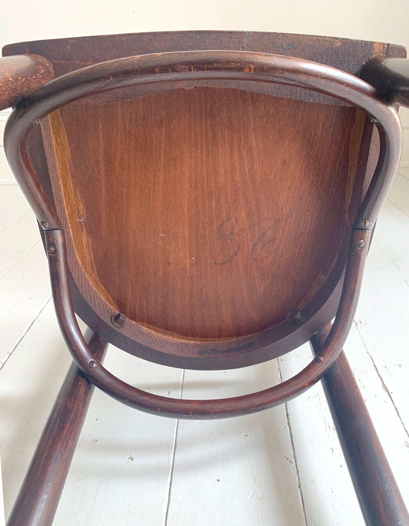 A Pair of Crocodile Embossed Bentwood Cafe / Dining Chairs, a rare find