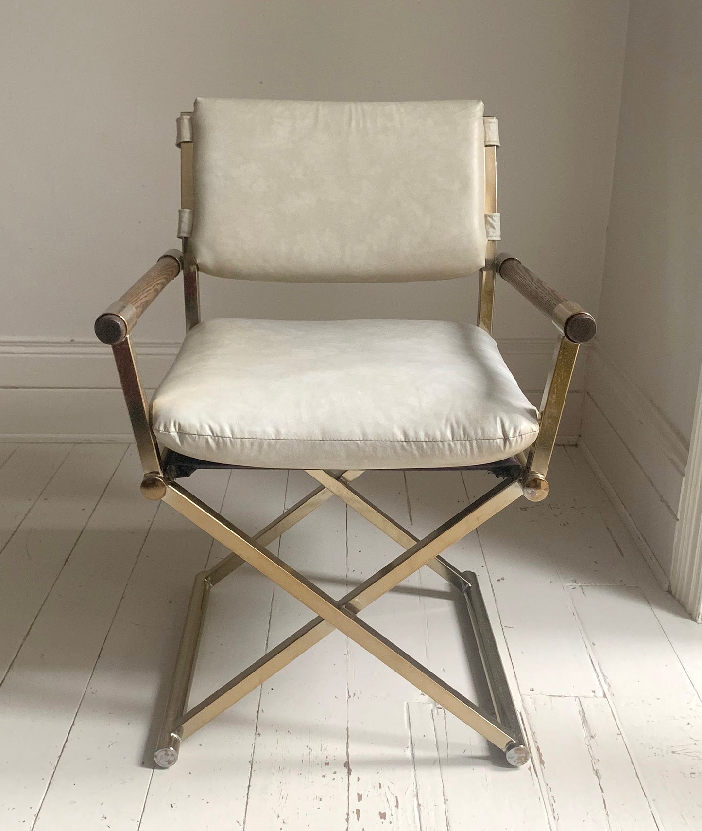 Pair of Vintage CAL-STYLE Furniture Directors Chairs ; dated 1984