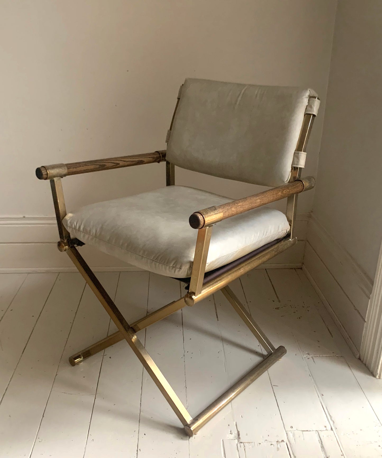 Pair of Vintage CAL-STYLE Furniture Directors Chairs ; dated 1984