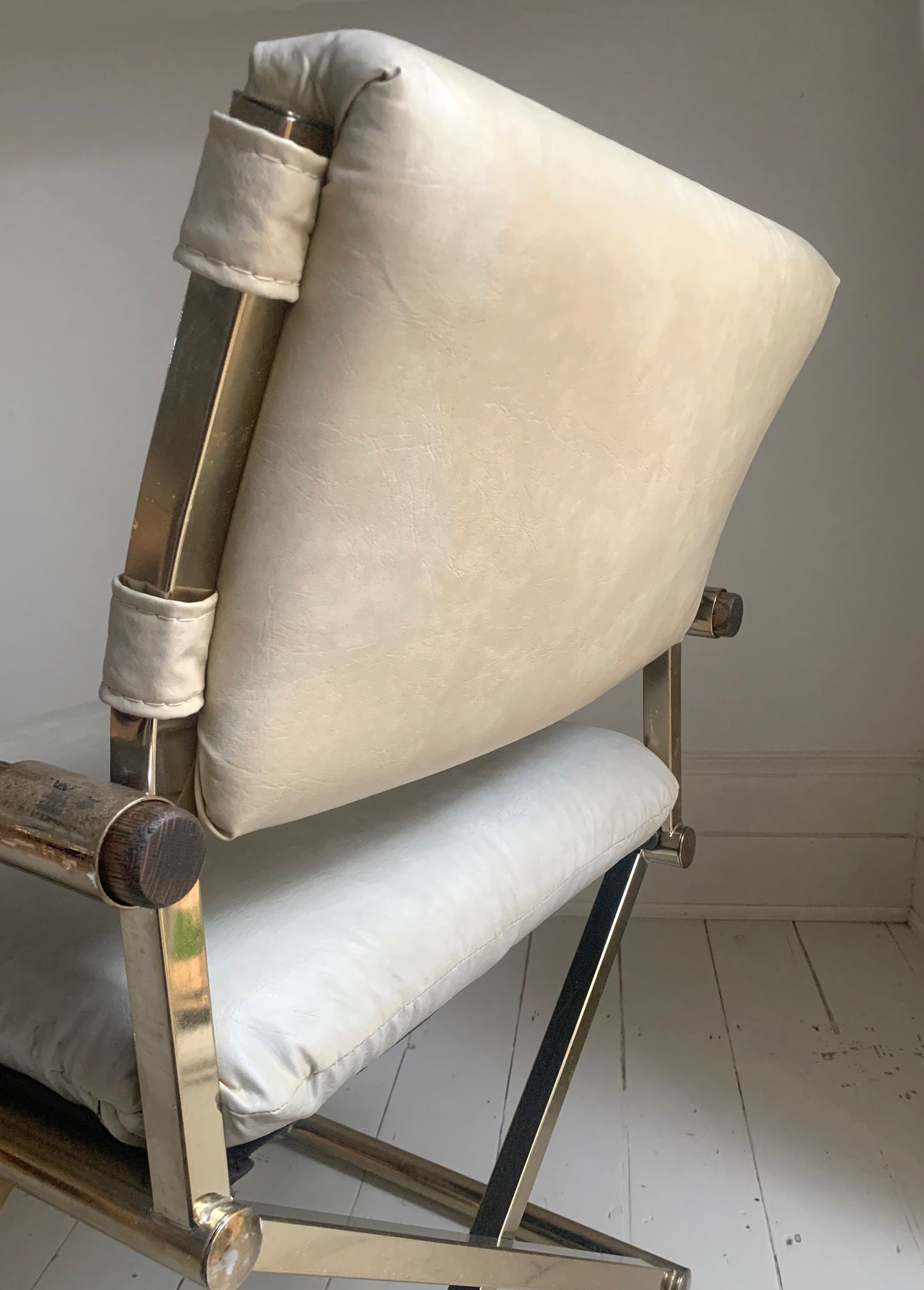 Pair of Vintage CAL-STYLE Furniture Directors Chairs ; dated 1984