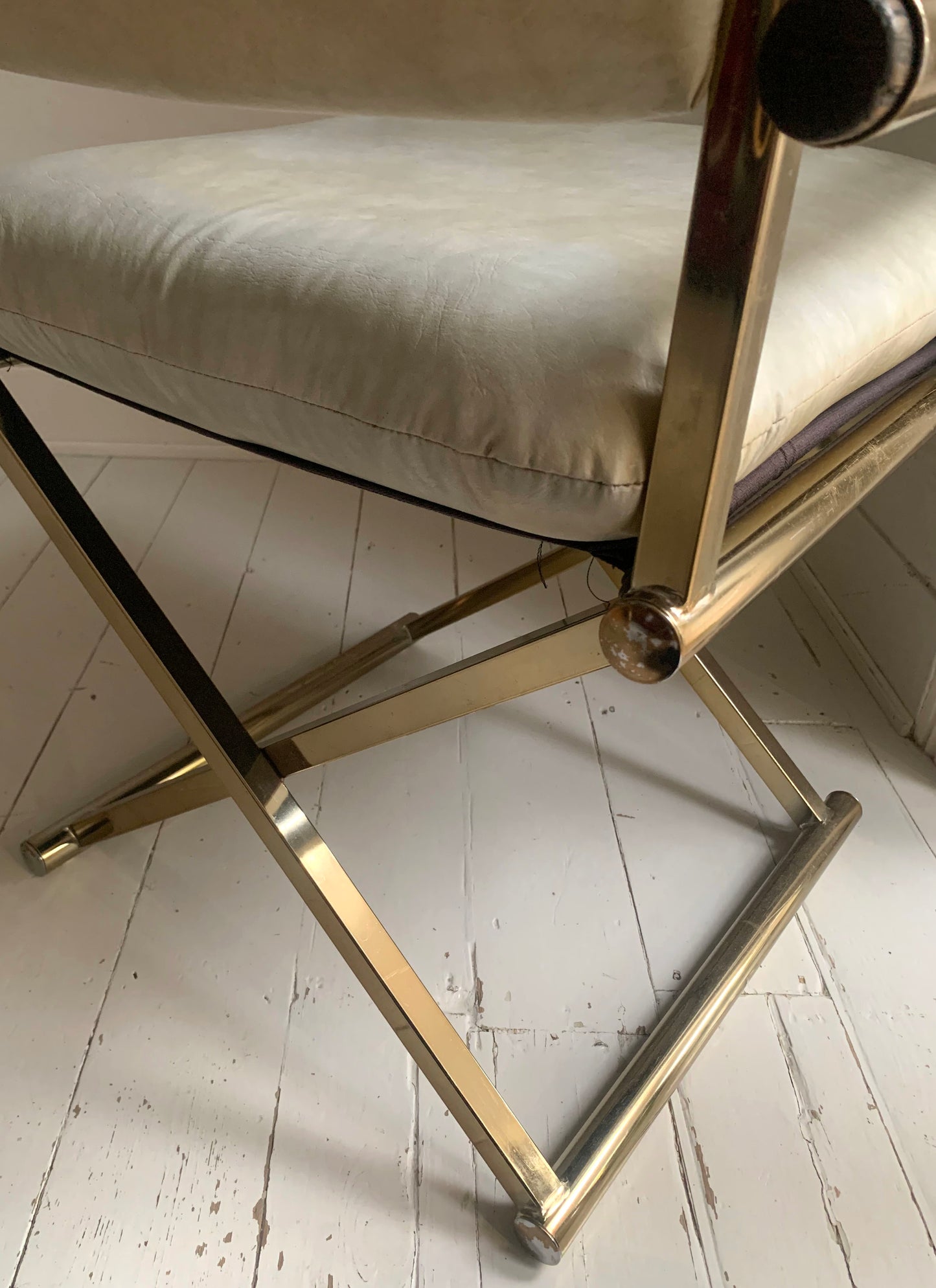 Pair of Vintage CAL-STYLE Furniture Directors Chairs ; dated 1984