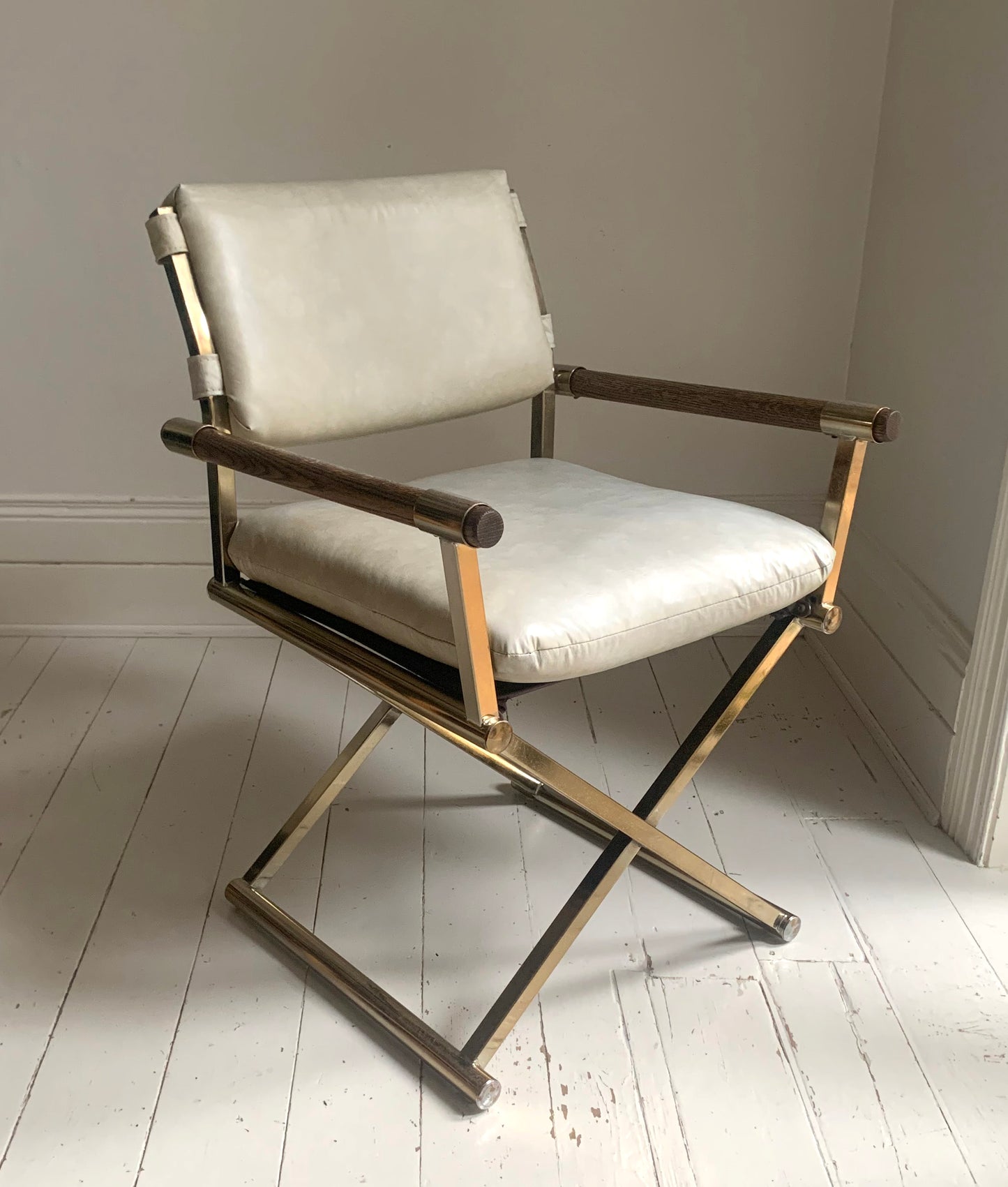 Pair of Vintage CAL-STYLE Furniture Directors Chairs ; dated 1984