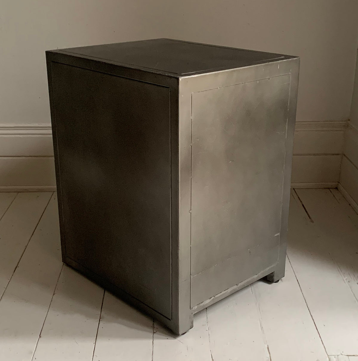 Pair of Vintage Mixed Metal Night Stands / Chest of Drawers / Office Storage