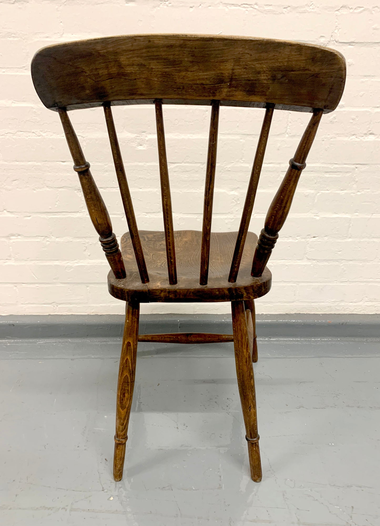 Pair of Vintage Walnut (?) Windsor Stick Back Dining Chairs