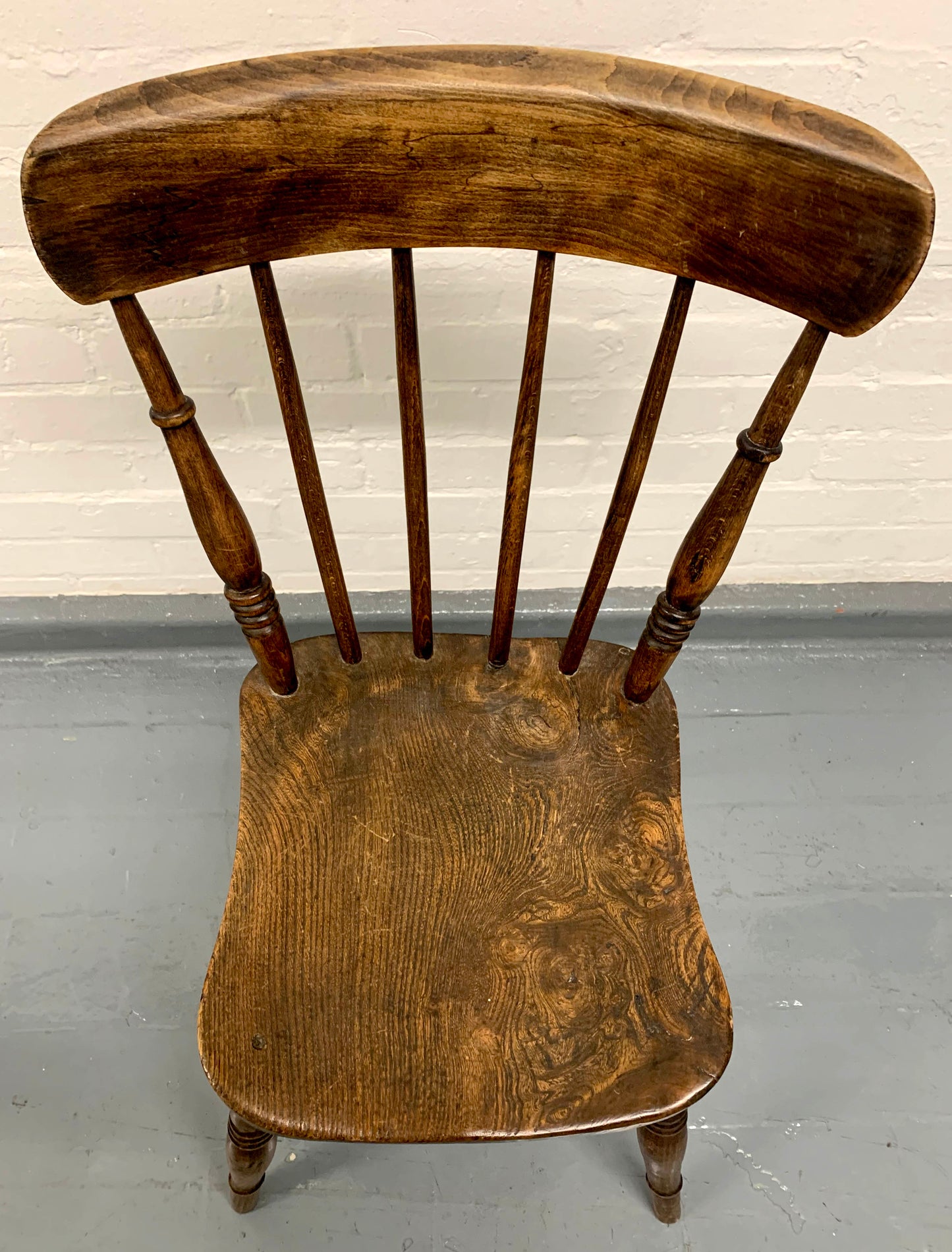 Pair of Vintage Walnut (?) Windsor Stick Back Dining Chairs