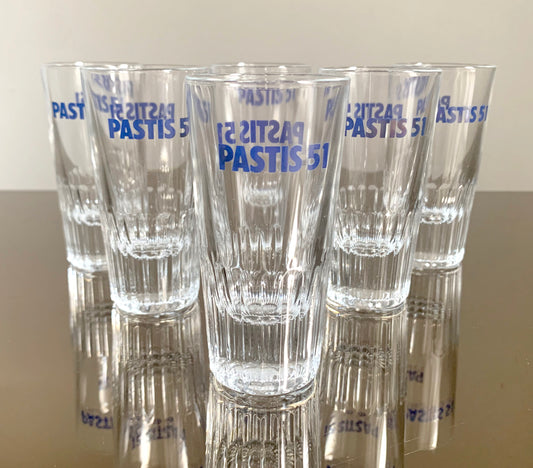 6 x Vintage French 'Pastis 51' Tumbler / Glasses Set, Boxed Set