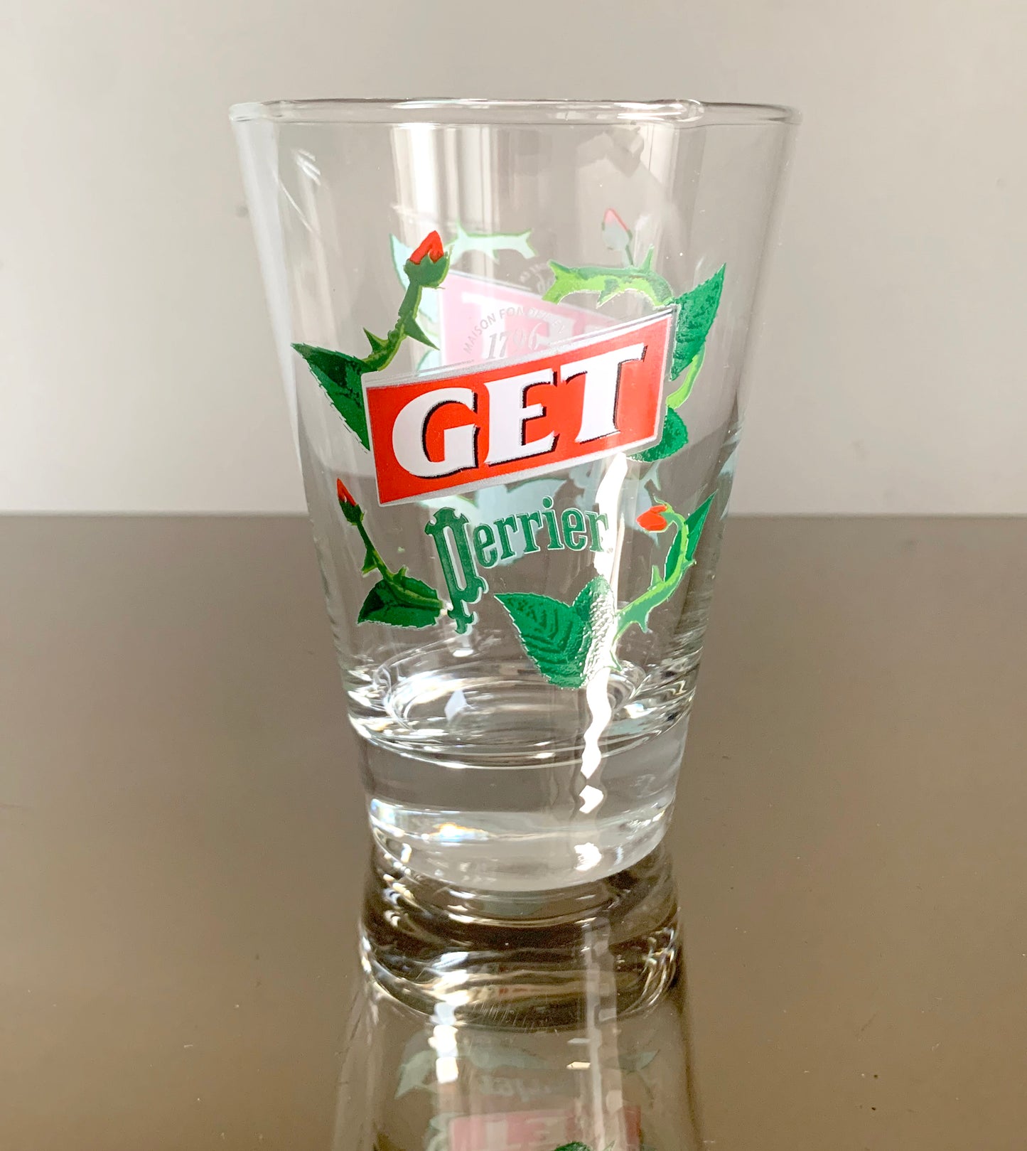 6 x Vintage French 'Get Perrier' Tumbler / Glasses Set, Boxed Set