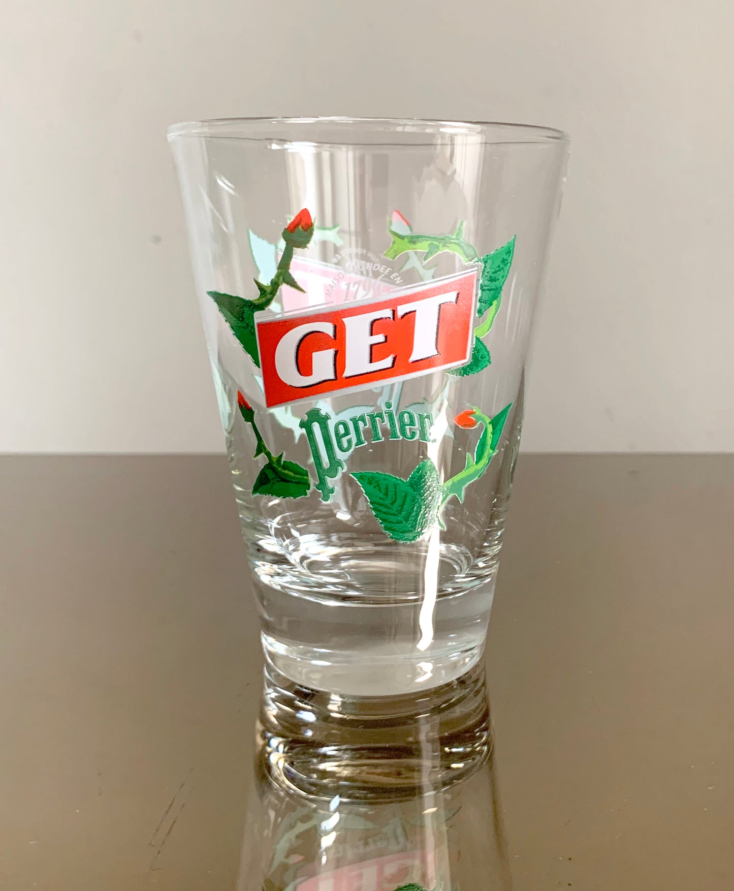 6 x Vintage French 'Get Perrier' Tumbler / Glasses Set, Boxed Set