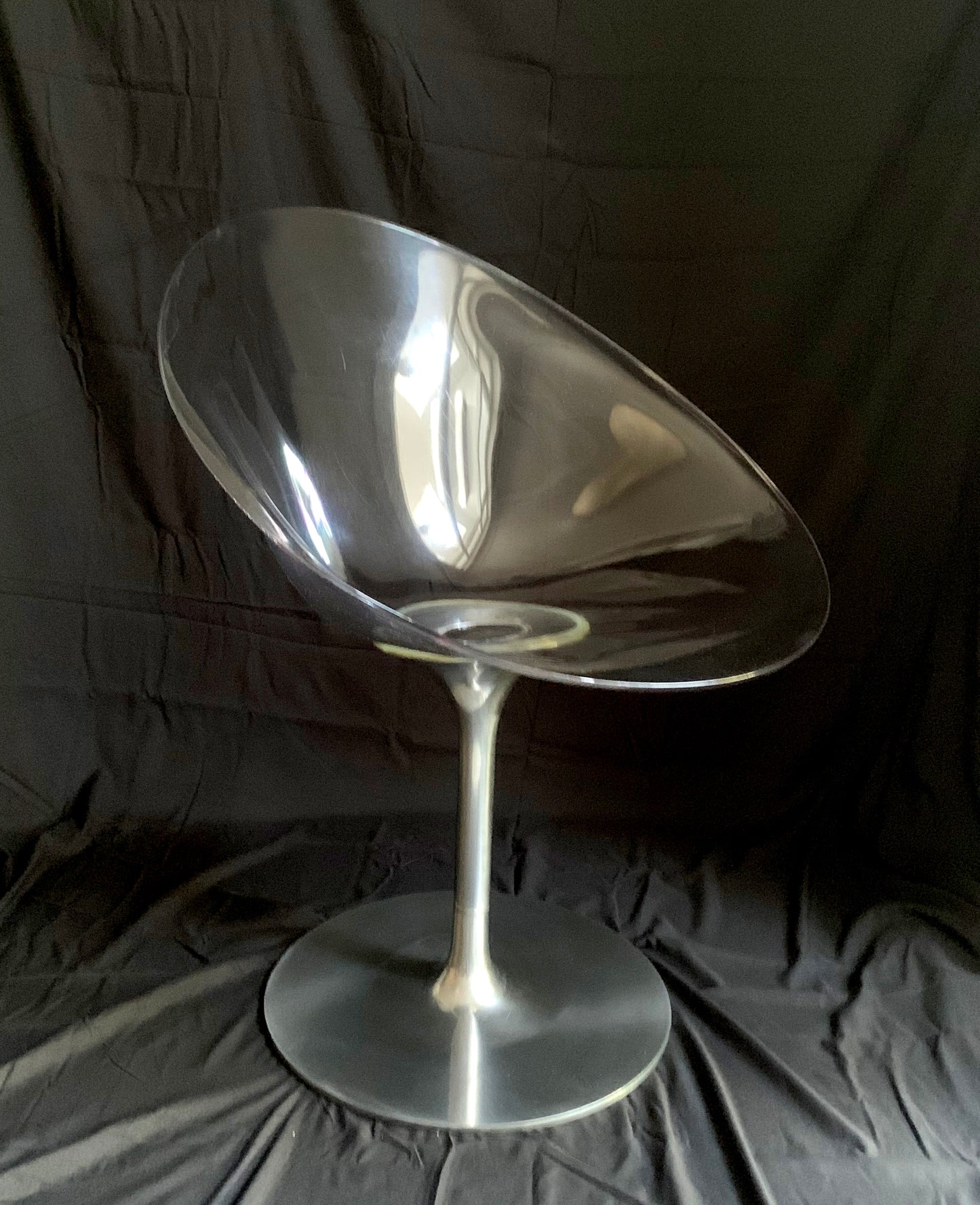 Kartell EroS Chair in Clear Polycarbonate, designed by Philippe Starck