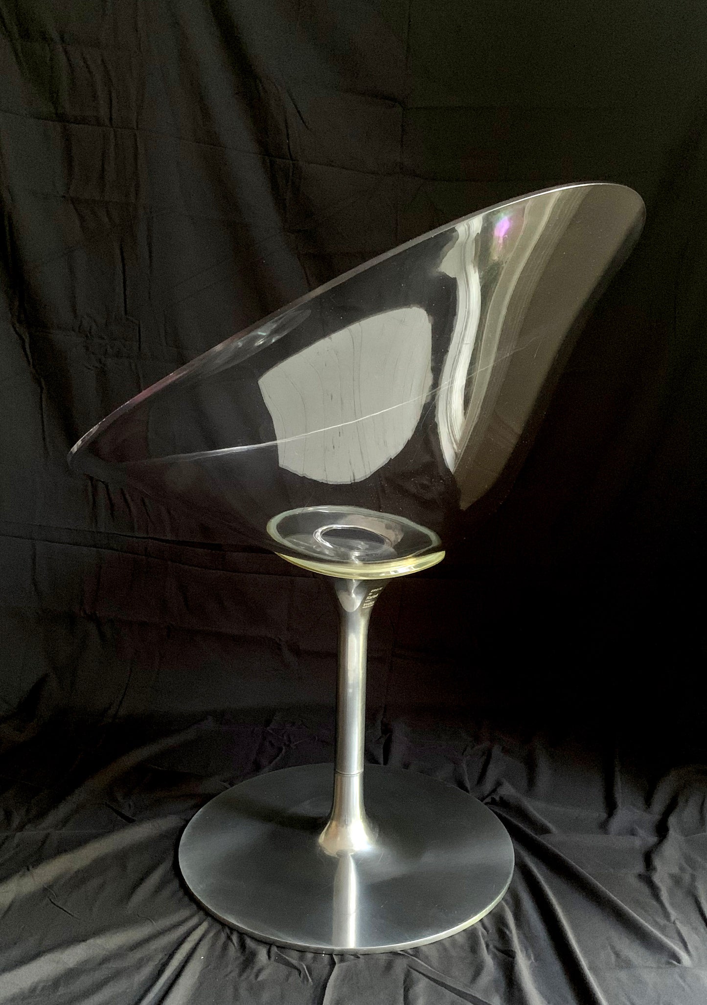 Kartell EroS Chair in Clear Polycarbonate, designed by Philippe Starck