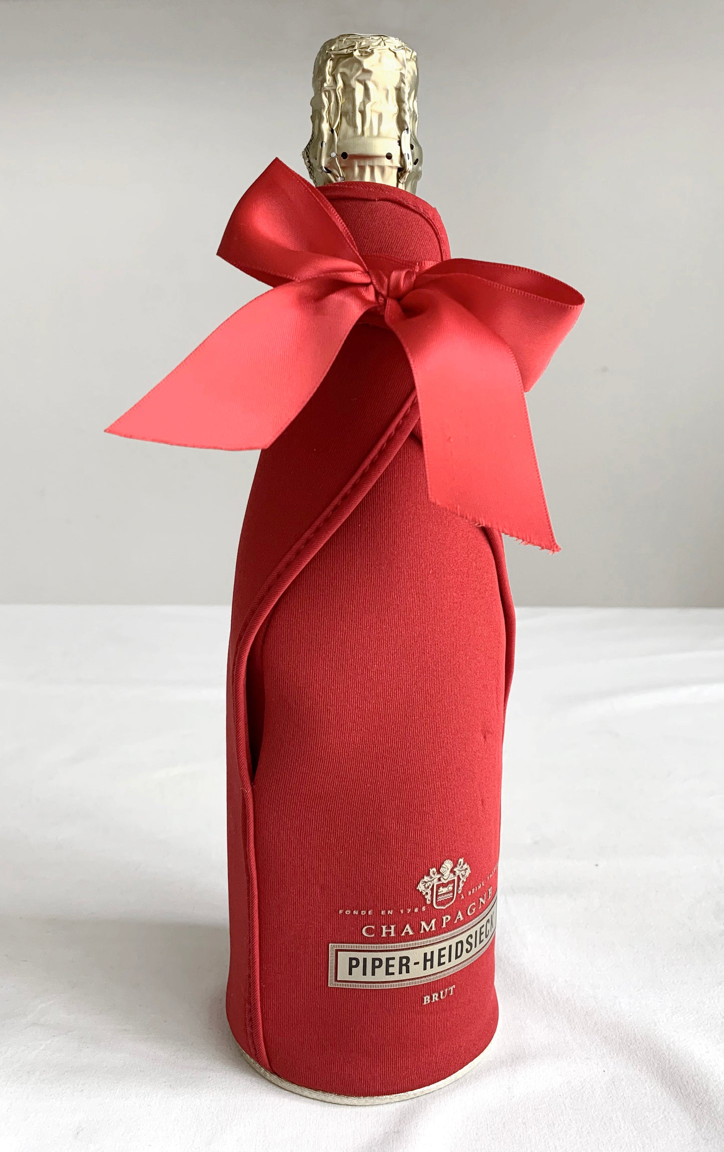 Piper Heidsieck Champagne Red Fabric Bottle Cooler Sleeve