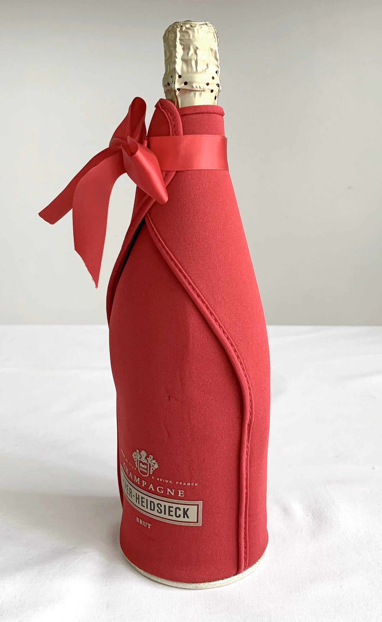 Piper Heidsieck Champagne Red Fabric Bottle Cooler Sleeve