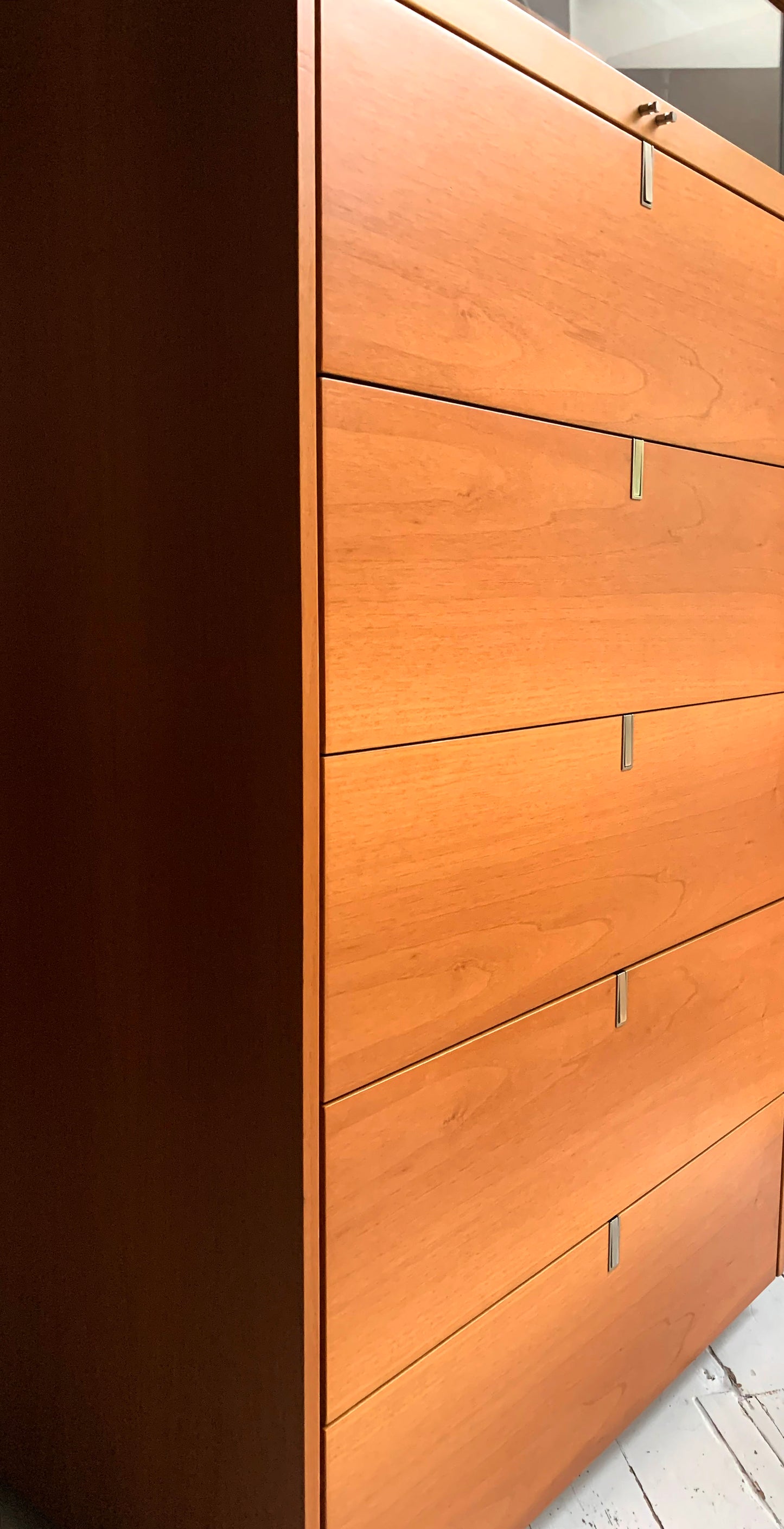 Large Six Drawer Chest / Drawers with Top Display Drawer; attributed to Poliform