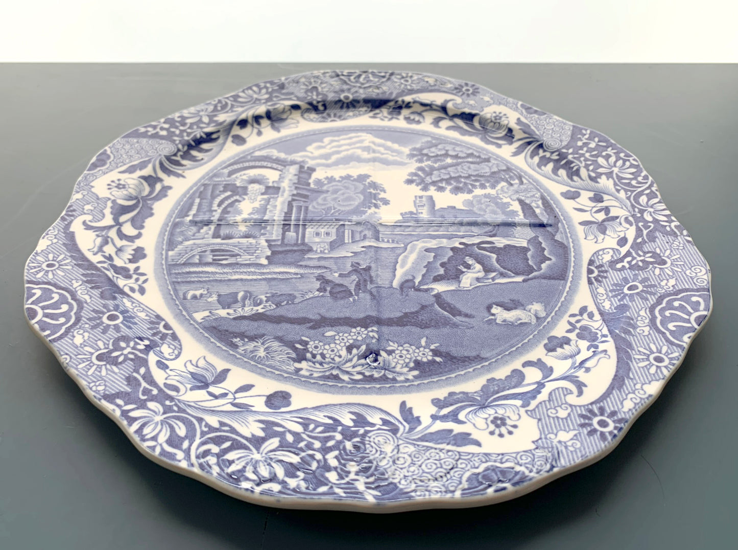 Spode Blue Italian Divided Cake / Sandwich Plate, Copeland