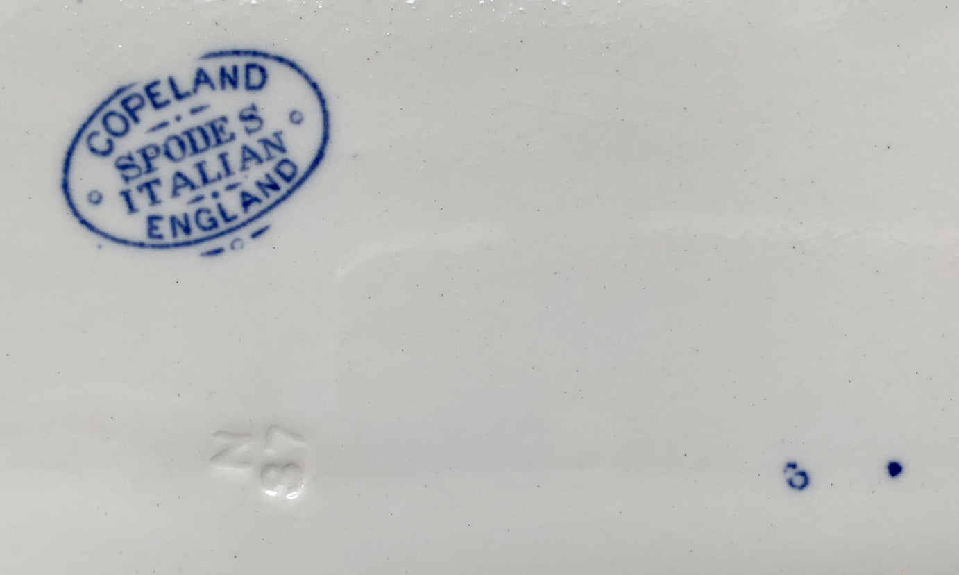 Spode Blue Italian Divided Cake / Sandwich Plate, Copeland