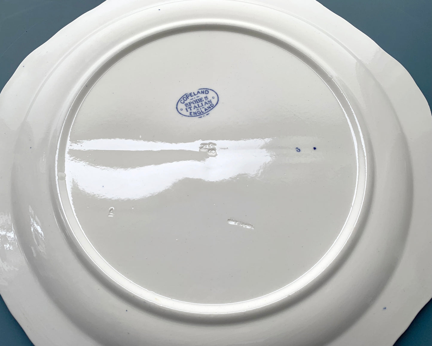 Spode Blue Italian Divided Cake / Sandwich Plate, Copeland