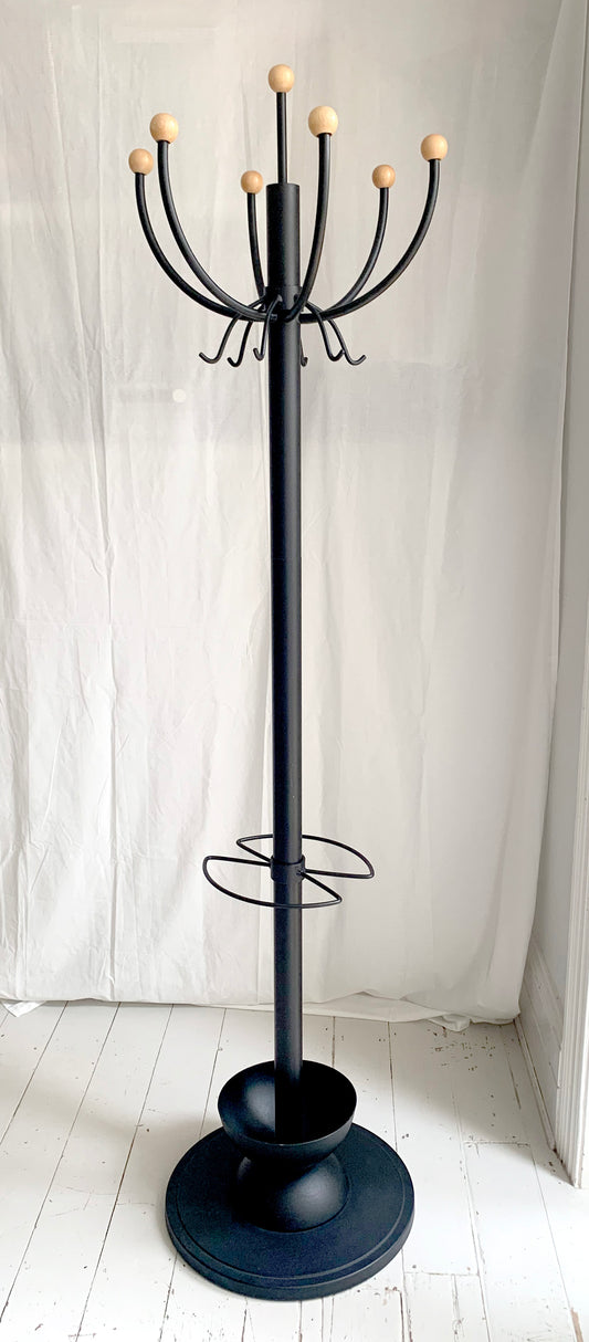 Sputnik / Atomic Style Black Cast Iron Coat & Umbrella Stand #2