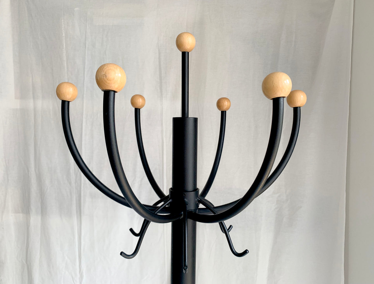 Sputnik / Atomic Style Black Cast Iron Coat & Umbrella Stand #2