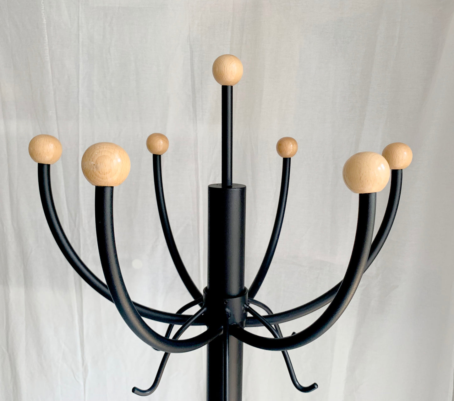 Sputnik / Atomic Style Black Cast Iron Coat & Umbrella Stand #2