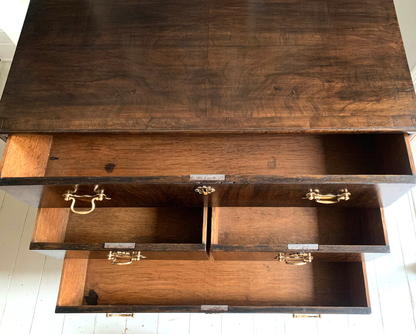 Stunning Antique Oak Four Drawer Chest of Drawers on Jacobean Style Stand