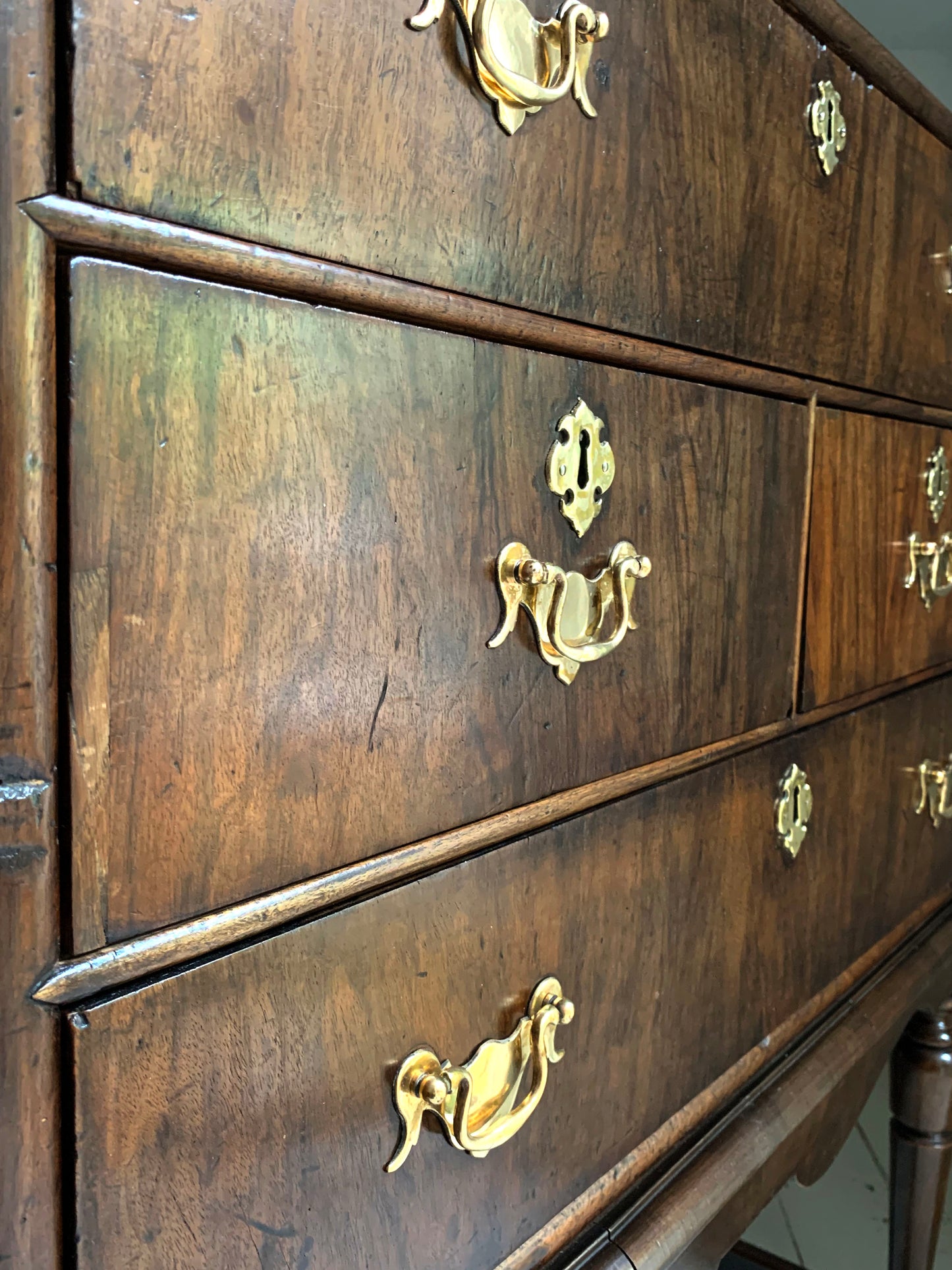Stunning Antique Oak Four Drawer Chest of Drawers on Jacobean Style Stand
