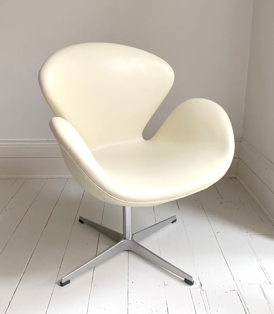 Swan Chair Replica in the style of the 1958 Arne Jacobson Chair in Cream