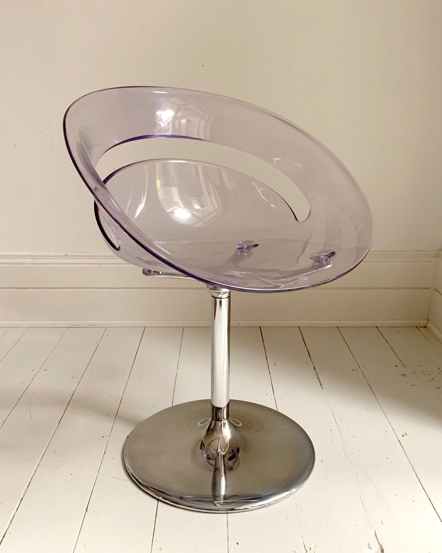 Clear 'Tina' Swivel Chair - Arik Levy for Softline - Polycarbonate Tulip Base