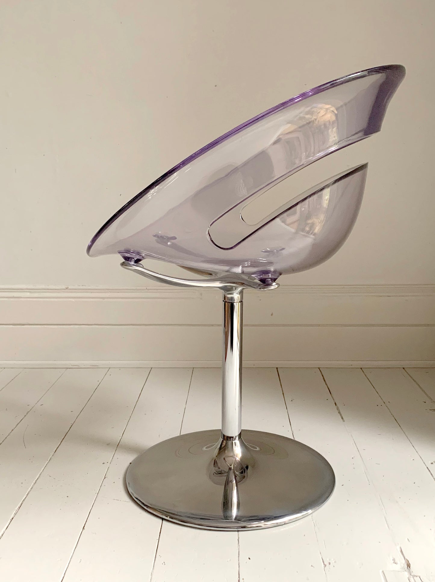 Clear 'Tina' Swivel Chair - Arik Levy for Softline - Polycarbonate Tulip Base