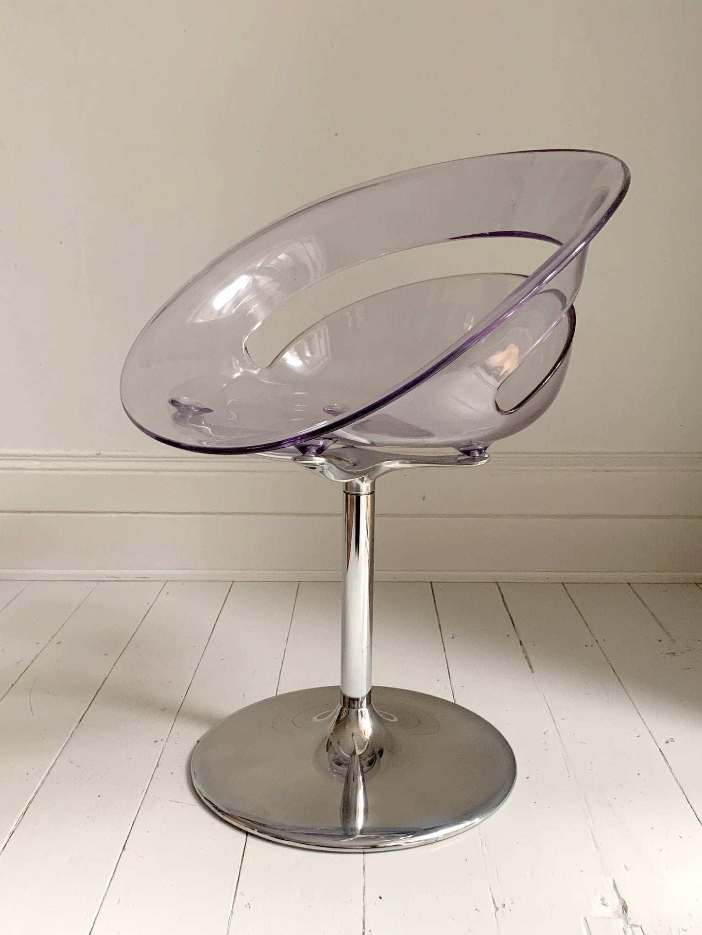 Clear 'Tina' Swivel Chair - Arik Levy for Softline - Polycarbonate Tulip Base