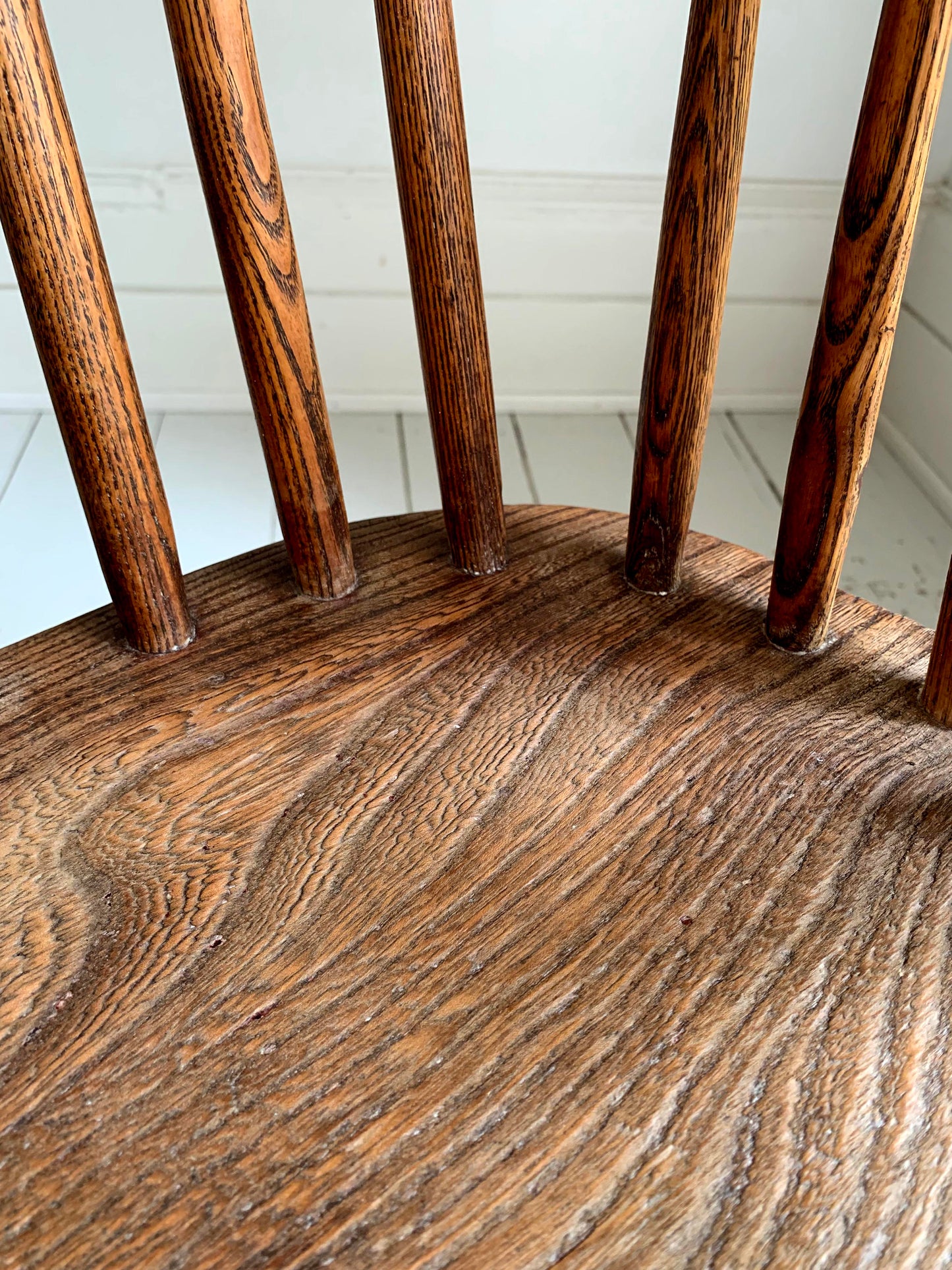 Antique Victorian Ash & Elm Windsor High Back Armchair