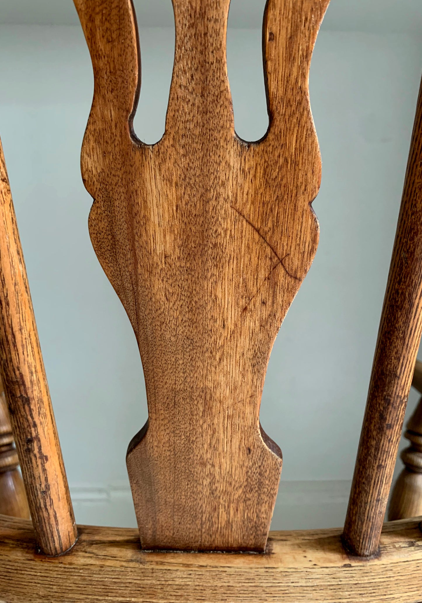 Antique Victorian Ash & Elm Windsor High Back Armchair