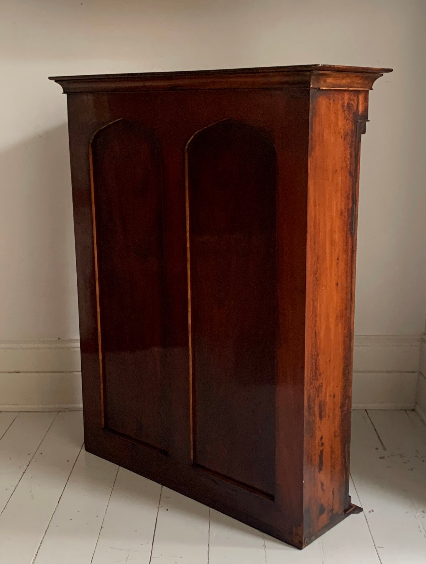 Victorian Mahogany Display Bookcase Apothecary Lockable Cabinet w/ Glazed Door