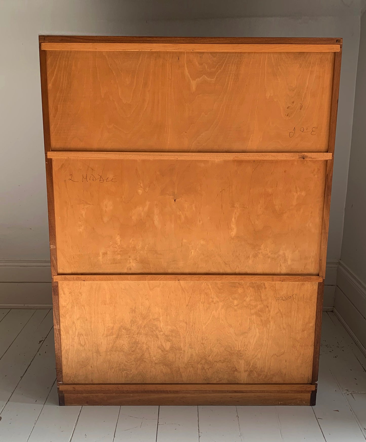 Vintage 1930s Modular Stacking Bookcase with Glazed Sliding Doors / Barristers