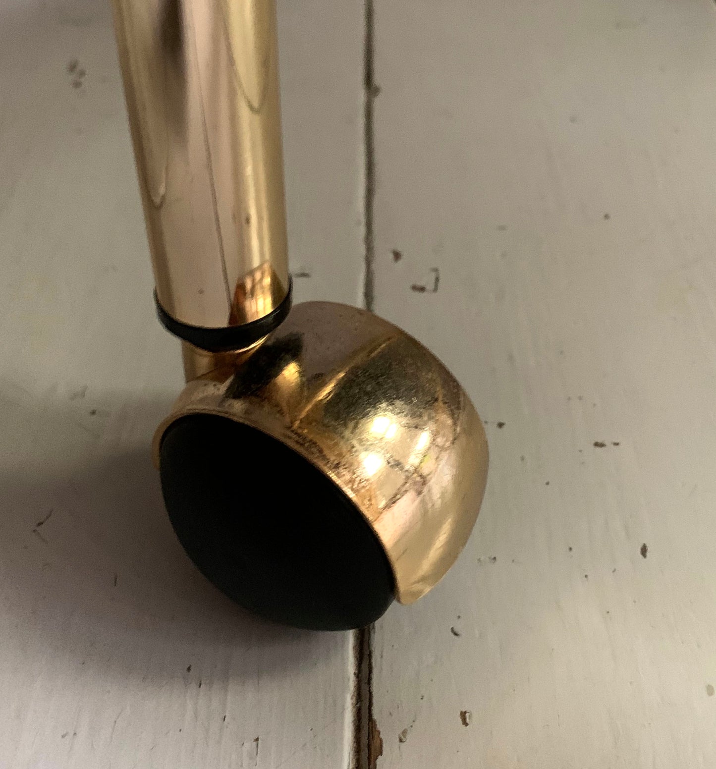 Vintage 1970s Faux Bamboo Brass & Glass Drinks Trolley / Bar Cart