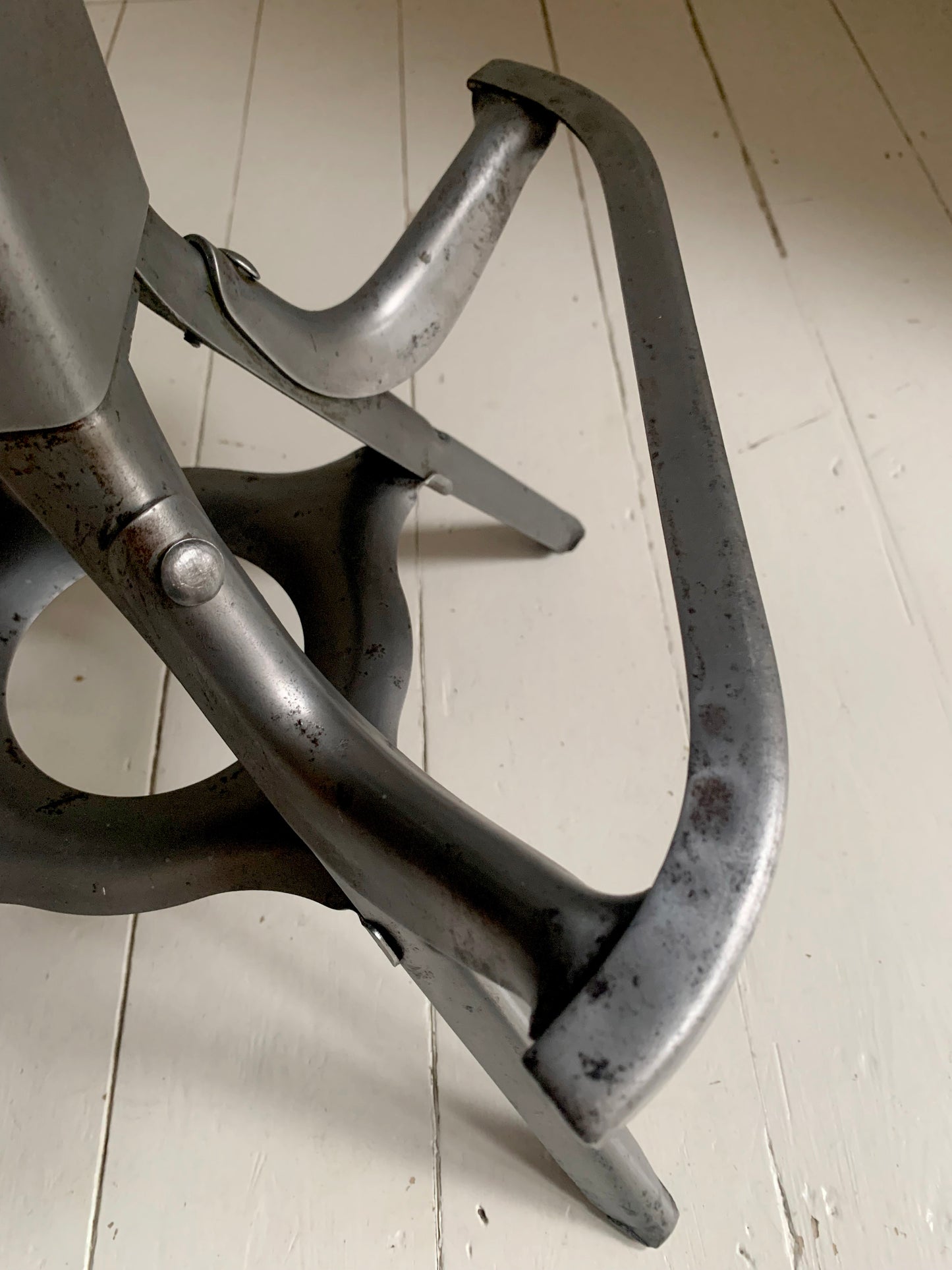 Vintage Evertaut Industrial Machinist's / Factory Chair with Foot Rest - Rare