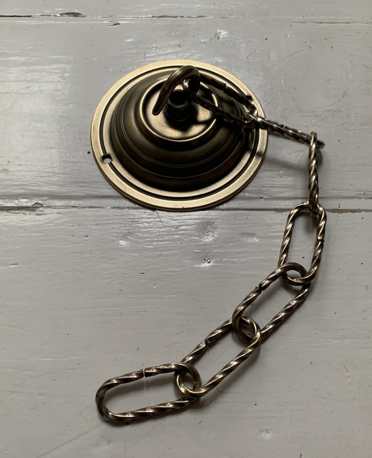 Vintage Five Arm Brass & Copper Chandelier - Flemish/Dutch Revival Style