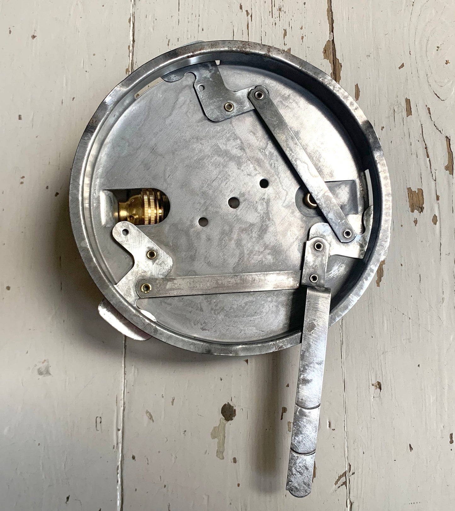 Vintage French Textured Round Glass Ceiling / Wall Light Shade