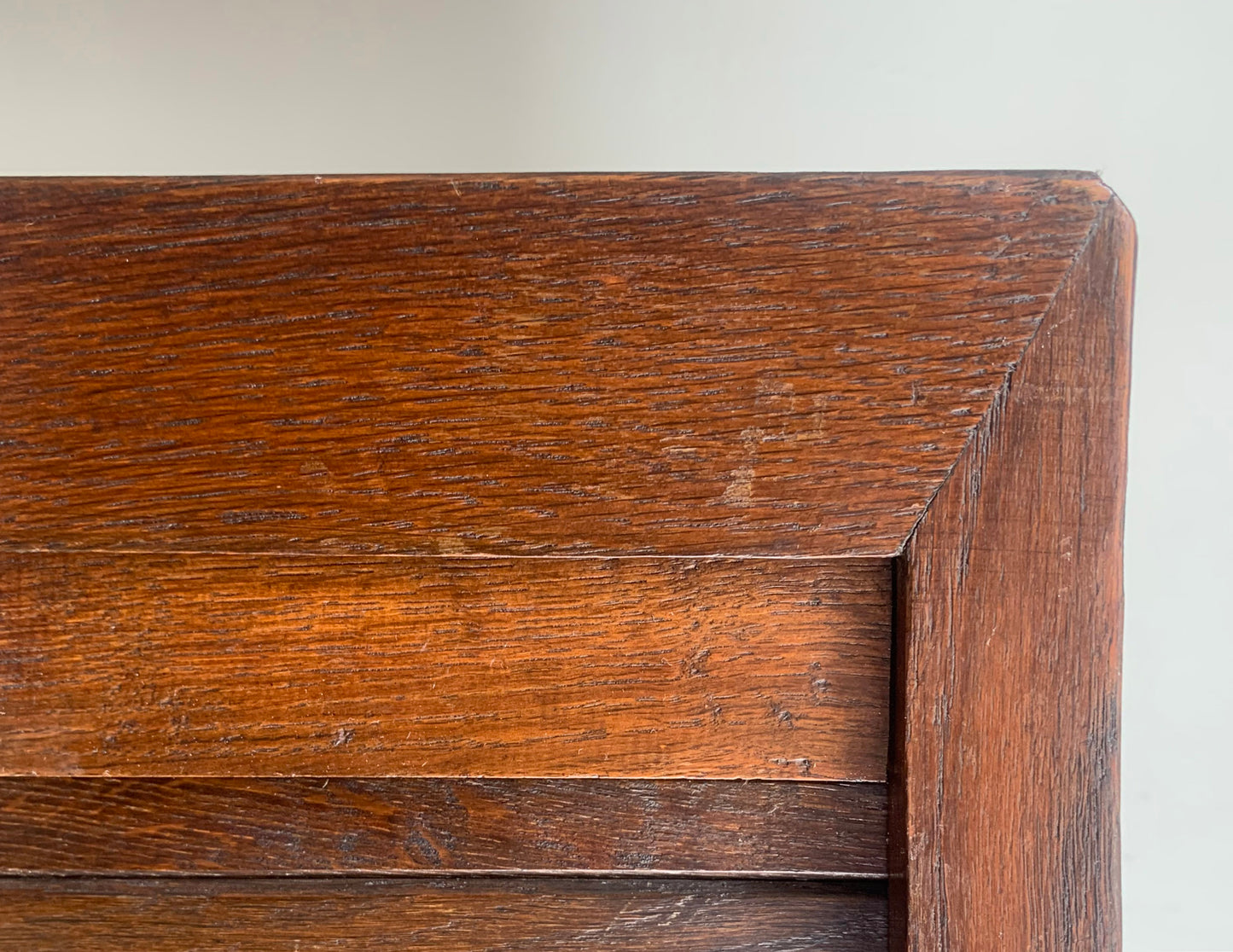 Vintage French Oak Tambour Free Standing Filing Cabinet With Pull Out Shelves
