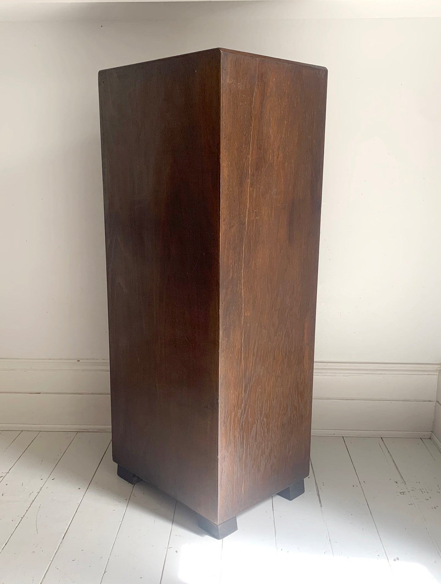 Vintage French Oak Tambour Free Standing Filing Cabinet With Pull Out Shelves