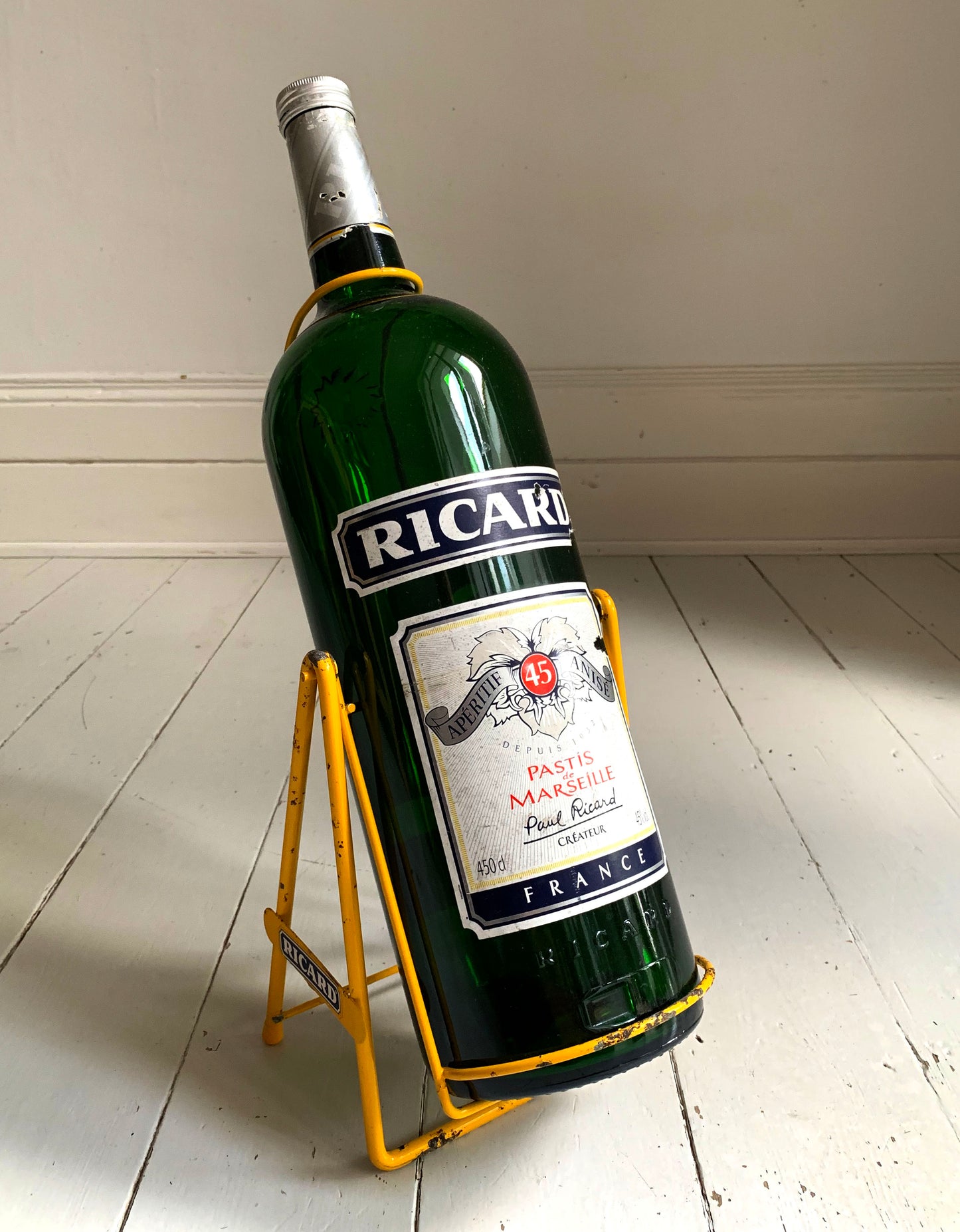 Vintage French Ricard 450cl Bottle On Swinging Pourer Stand, 49cm Promotional