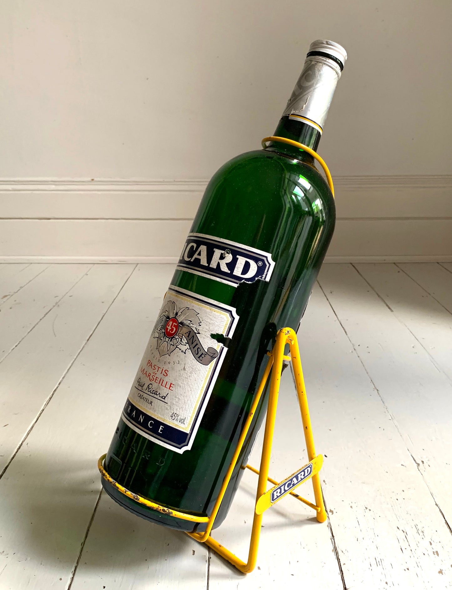 Vintage French Ricard 450cl Bottle On Swinging Pourer Stand, 49cm Promotional