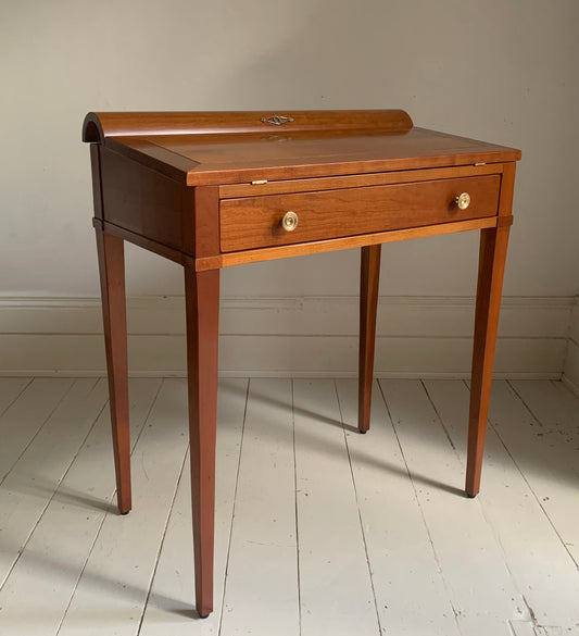 Vintage French Writing Desk by Grange, Leather Top Possibly Cherry Wood