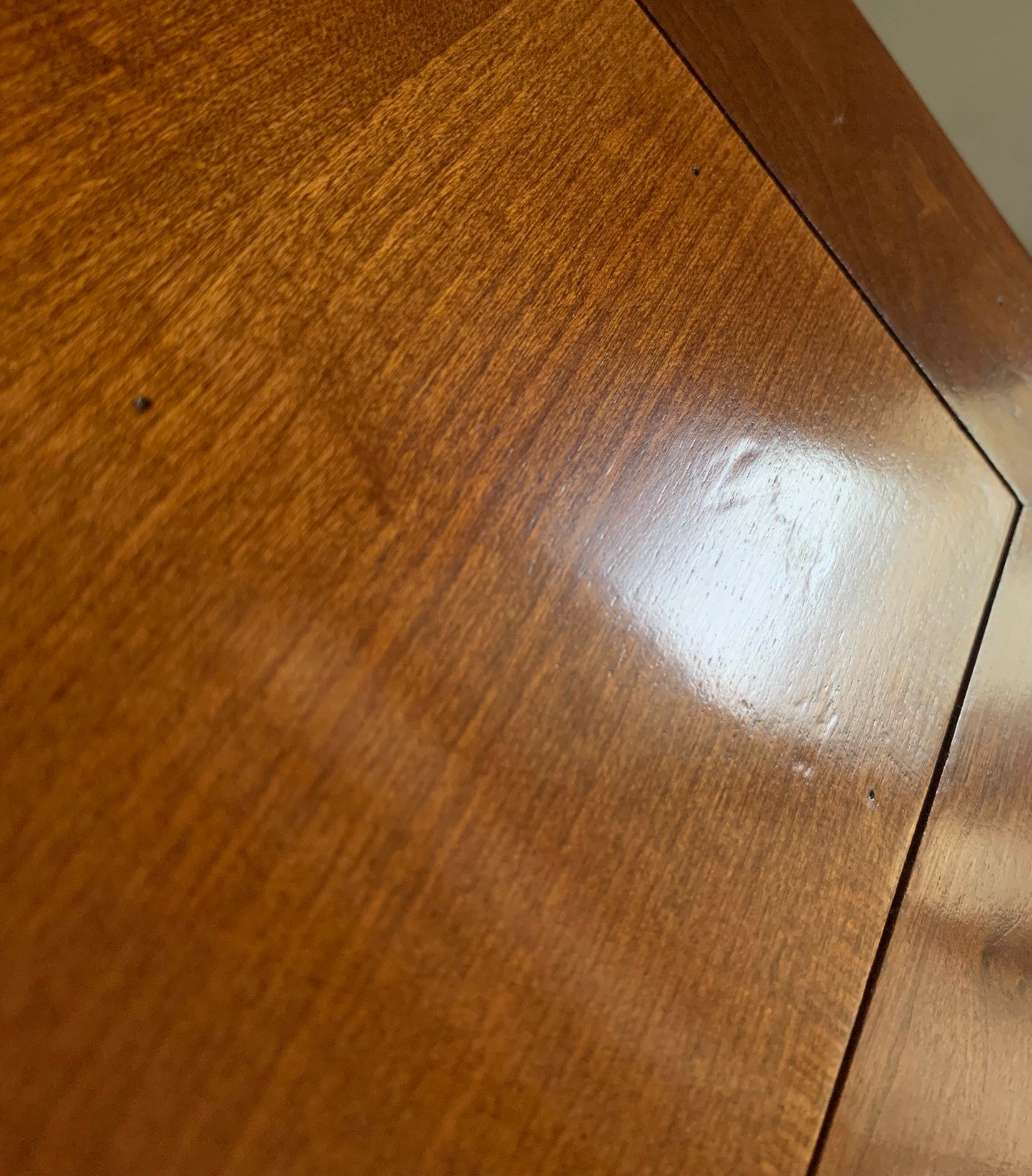 Vintage French Writing Desk by Grange, Leather Top Possibly Cherry Wood