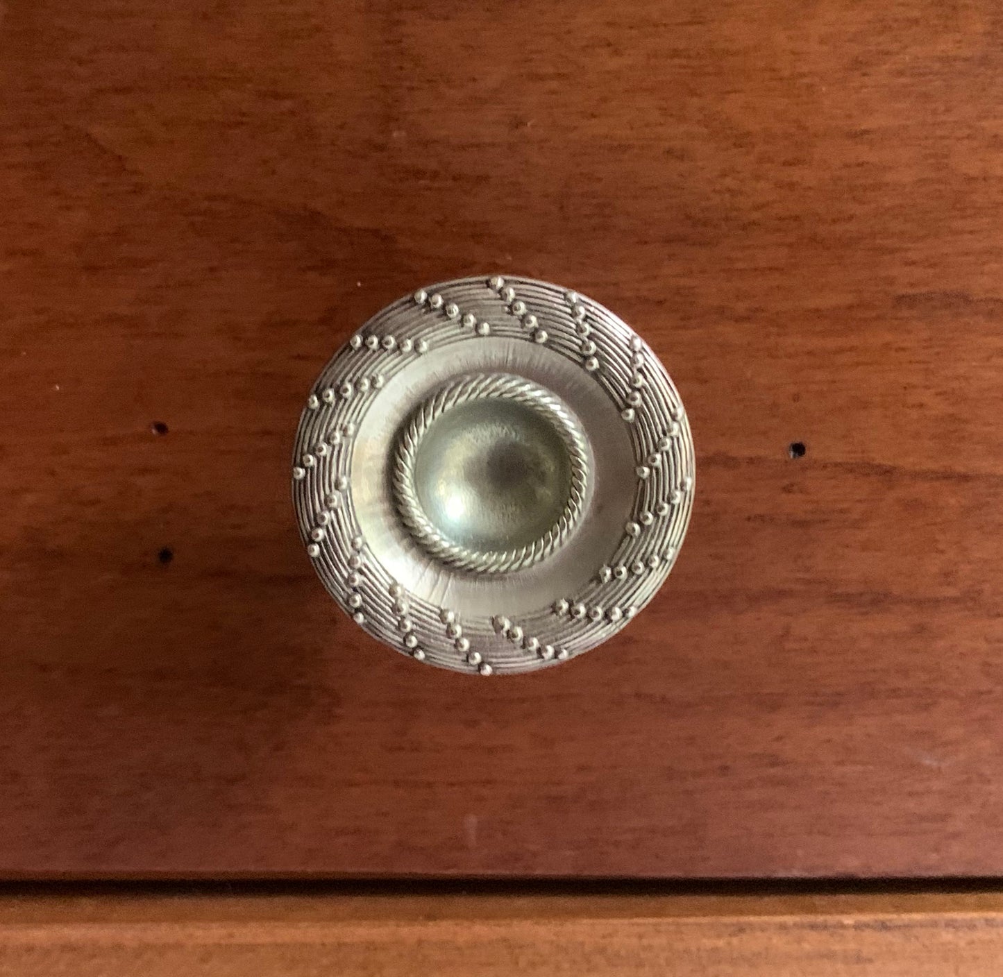 Vintage French Writing Desk by Grange, Leather Top Possibly Cherry Wood