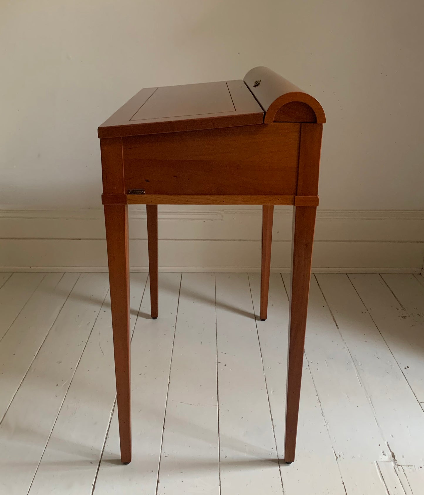 Vintage French Writing Desk by Grange, Leather Top Possibly Cherry Wood